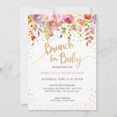 Brunch pour Baby shower bébé fille Invitation (Devant)