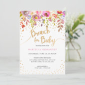 Brunch pour Baby shower bébé fille Invitation (Debout devant)