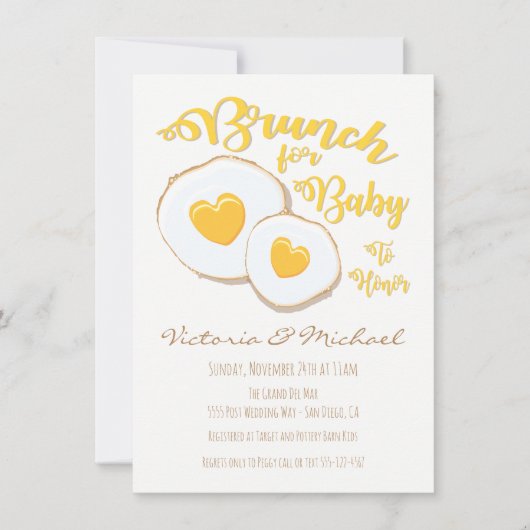 Brunch pour bébé douche Invitations (Devant)