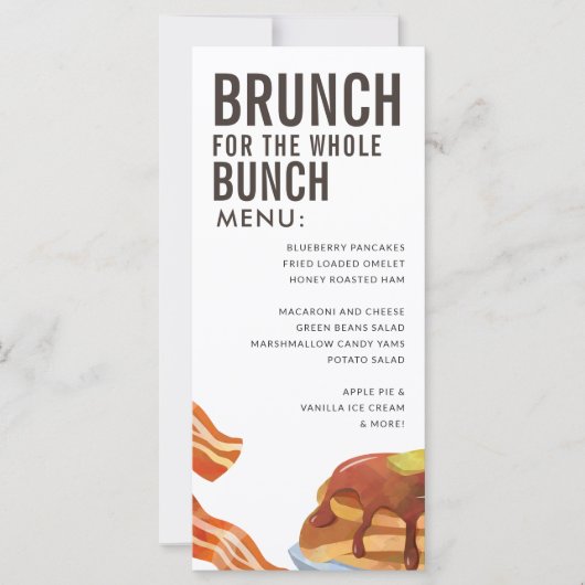 BRUNCH POUR LE BUNCH | Menu Petit-déjeuner (Devant)