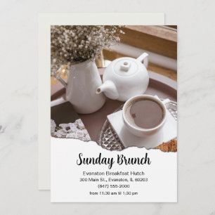 brunch restaurant flyer kaart