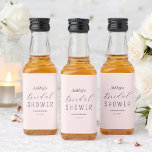 Brunch rose pâle Fête des mariées<br><div class="desc">Fête des mariées Blush Pink Brunch Mini Liquor Étiquettes de bouteille avec élégant script de typographie. D'autres produits avec ce design sont dans la collection ci-dessous.</div>