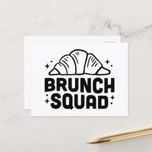Brunch squad esthetische croissant lover citaten briefkaart