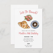 Brunch Theme Anniversaire Invitation de fête (Devant / Derrière)