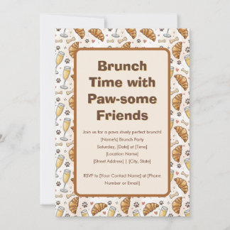 Brunch Time avec Paw-some Friends Invitation
