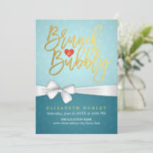 Brunch Turquoise & Bubbly Invitation de douche nup (Debout devant)