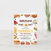 Brunch verjaardagsuitnodiging, ontbijt verjaardag (Voorkant)