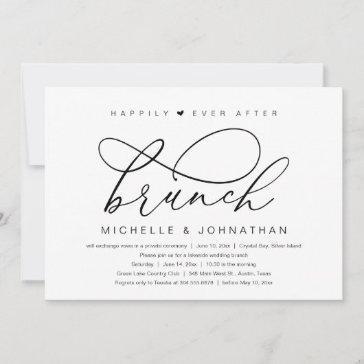 Brunch voor altijd en eeuwig, moderne romantische kaart (Voorkant)