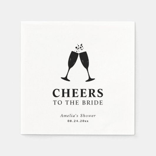 Brunch voor de Bruid & Bruisend Bruiloftsfeest Servet (Voorkant)