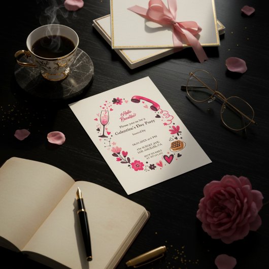 Brunch Waffle Galentine's Invitation