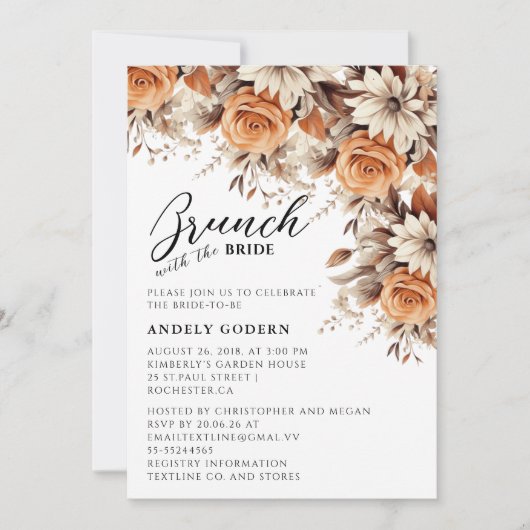 Brunch With the Bride Invitation (Devant)