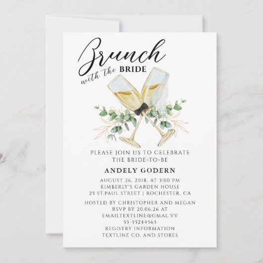 Brunch With the Bride Invitation (Devant)