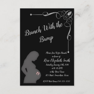 Brunch with the bump with Baby girl feet Kaart