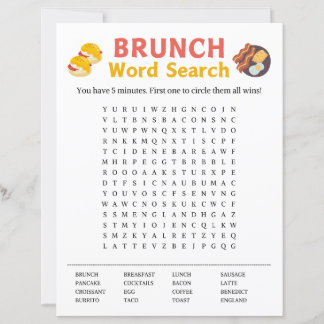 Brunch Word Search spel