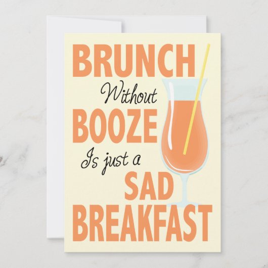Brunch zonder Booze Brunch Kaart (Voorkant)
