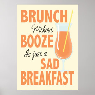 Brunch zonder Booze Brunch Poster