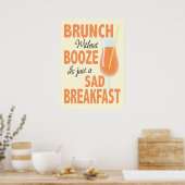 Brunch zonder Booze Brunch Poster (Keuken)
