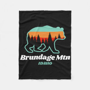 Brundage Mountain Idaho Skien Snowboarden Beer Fleece Deken