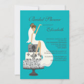 Brune Bride Brune Invitation Turquoise (Devant)