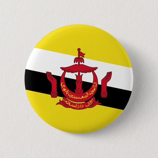 Brunei - Bruneian Flag Ronde Button 5,7 Cm (Voorkant)