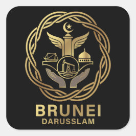 Brunei Darusslam Southeast Asia Vierkante Sticker