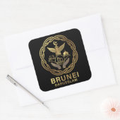 Brunei Darusslam Southeast Asia Vierkante Sticker (Envelop)