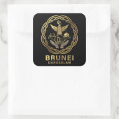 Brunei Darusslam Southeast Asia Vierkante Sticker (Tas)