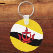 Brunei Fisheye Flag Sleutelhanger (Voorkant)
