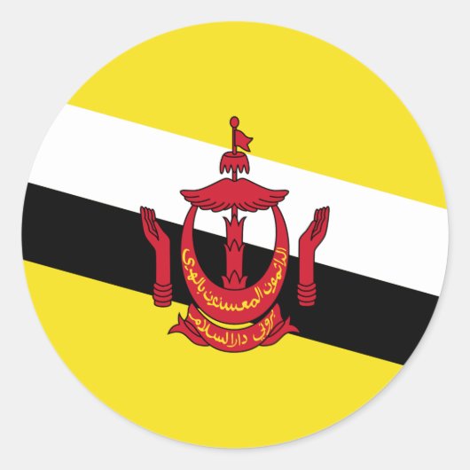 Brunei Flag Ronde Sticker (Voorkant)