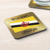 Brunei Flag+Text Onderzetter (Linkerzijde)