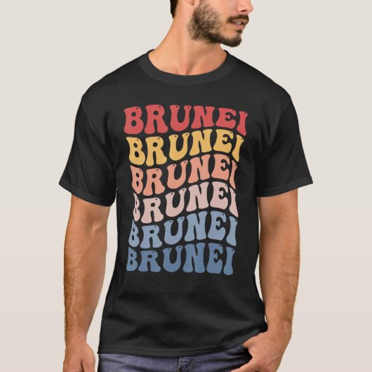 Brunei Groovy Retro Bruneian T-shirt (Voorkant)