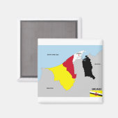 brunei - landenkaart magneet (Voorkant / Achterkant)