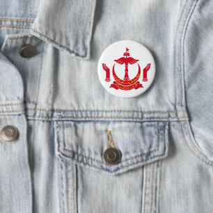 Brunei landswapen symbool embleem vlag ronde button 5,7 cm