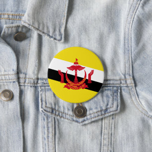 Brunei vlag ronde button 7,6 cm