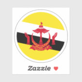 Brunei Vlag Ronde Sticker (Vel)