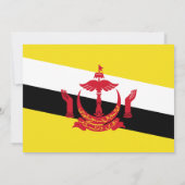 Bruneise vlag, vlag van Brunei bruiloft Kaart (Achterkant)