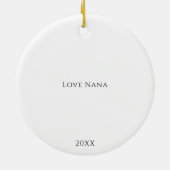 Brunette Angel Ceramic Ornament (Achterkant)