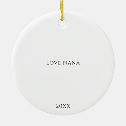 Brunette Angel Ceramic Ornament (Achterkant)