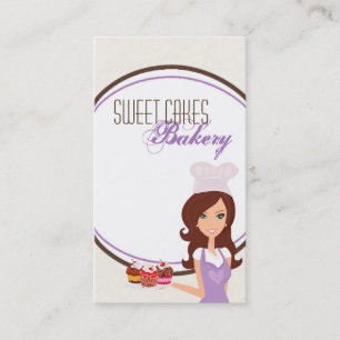 Brunette Baker Purple Brow Cakes Carte de visite