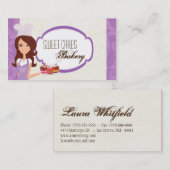 Brunette Baker sur le Carte de visite de gâteaux d (Devant / Derrière)