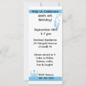 Brunette Ballerina Invitation d'anniversaire perso (Dos)