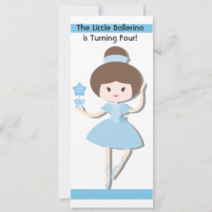 Brunette Ballerina Invitation d'anniversaire perso