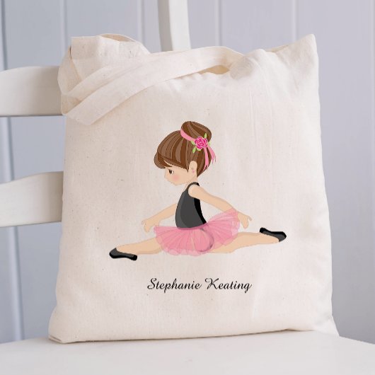 Brunette Ballerina Persoonlijk Tote Bag