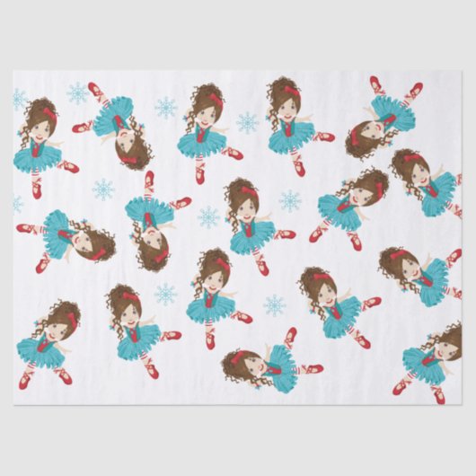 Brunette Ballerina Tissue Paper Tissuepapier (Voorkant)