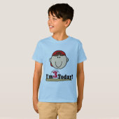 Brunette Boy Baseball 3e Anniversaire Tshirts (Devant entier)