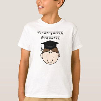 Brunette Boy Kindergarten Afstuderen T-shirt