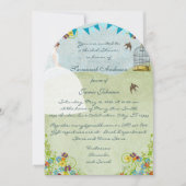 Brunette Bride Bunting Invitations de douche nupti (Devant)