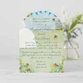 Brunette Bride Bunting Invitations de douche nupti (Debout devant)