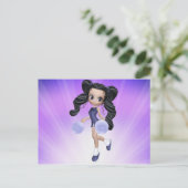 Brunette Cheerleader Girl Briefkaart (Staand voorkant)