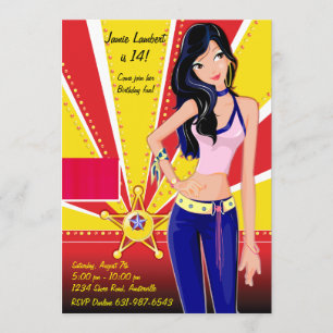 Brunette Cutie Invitation Kaart